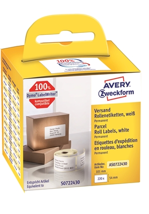 Avery etiketa pro zásilky na štítku 101 x 54 mm, 220 kusů.